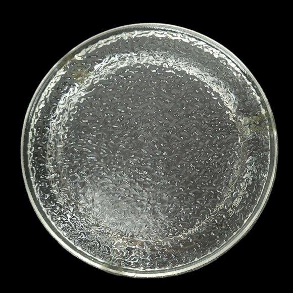 Vintage Pebble Textured Bottom Glass Ashtray Three Slots Trinket 5.5" Diameter - Picture 8 of 10